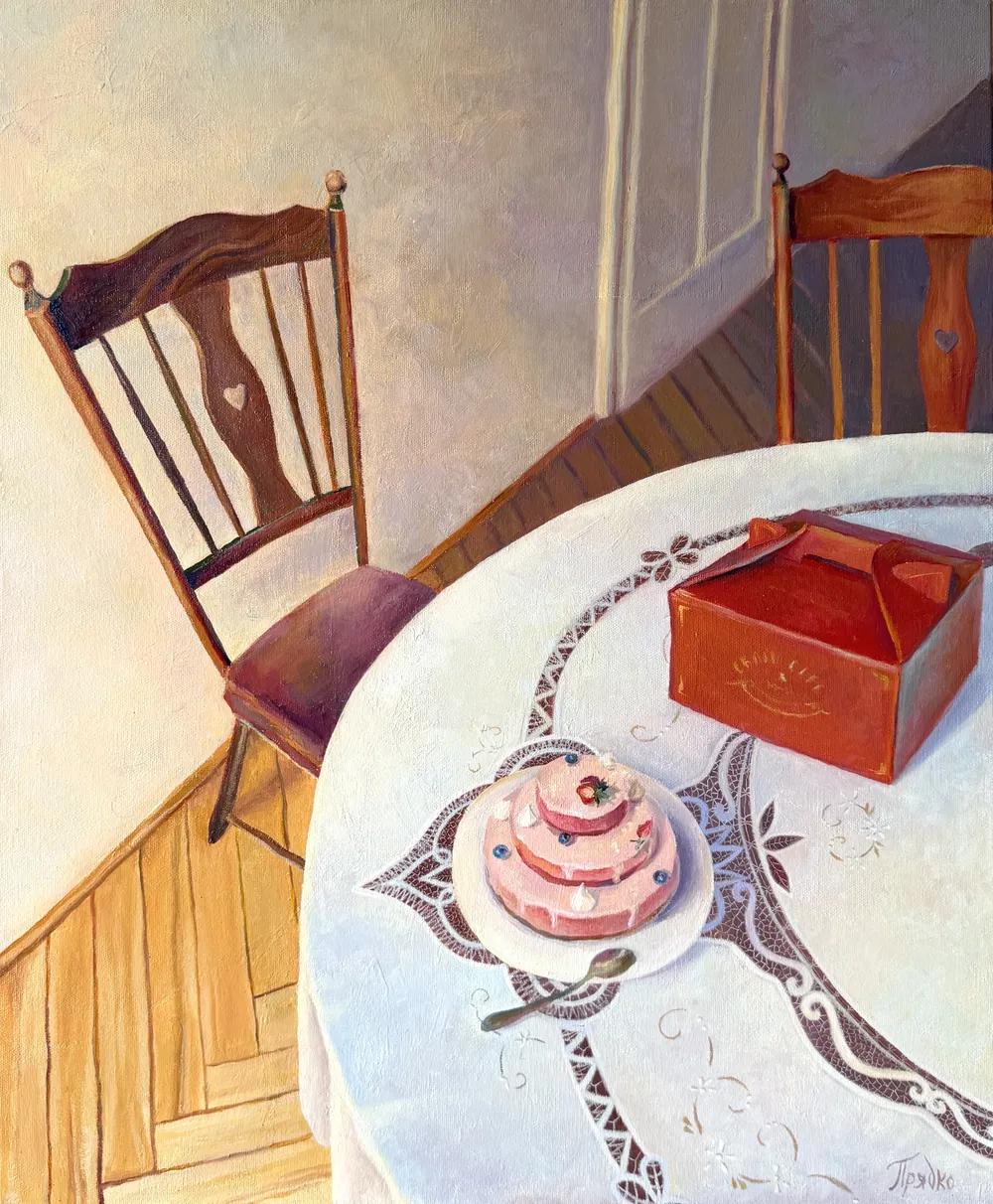 Lviv Morning — Sofia Priadko, oil on canvas, 50 × 60 cm